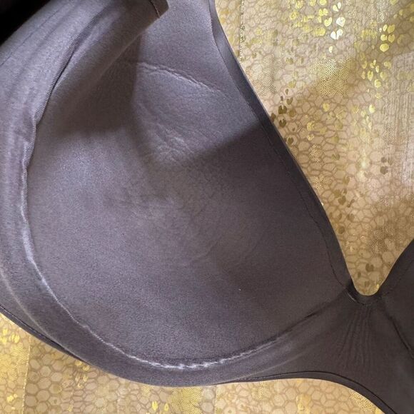 Victorias Secret Gray Wireless Infinity Flex Plunge Lined Semi Demi Bra 38DD - Picture 6 of 8